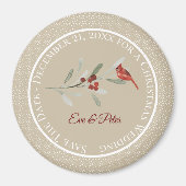 Einfache Winters/Save the Date/Hochzeit Magnet (Vorne)