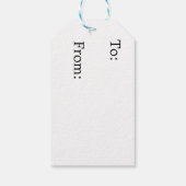 Einfache Winterschneeflocke Blau-Weiß-Geschenkstem Geschenkanhänger (Rückseite)