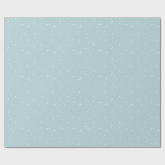 Einfache Winterschneeflocken Schneeflocken Blau Geschenkpapier (Flach)