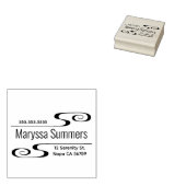 Einfache Wirbel-Adresse Gummistempel (Stempel)