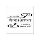 Einfache Wirbel-Adresse Gummistempel (Prägung)