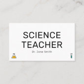 Einfache Wissenschaftslehrerin Visitenkarte (Rückseite)