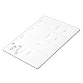 Einfache Wochenplaner Notizblock (angewinkelt)