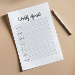 Einfache wöchentliche Tagesordnung Post-it Klebezettel<br><div class="desc">Einfache Wochenagenda. Haben Sie eine unendliche Liste von Dingen zu tun und nie daran erinnern? Die Zeit rutscht wieder durch die Finger, weil Sie nicht vorausplanen? Behalt deine Woche mit dieser einfachen Agenda auf Kurs. Schreiben Sie Ihre Aufgaben, Aufgaben oder Einkäufe in den Räumen, die an jedem Tag zur Verfügung...</div>
