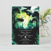 Einfache Woodland Baby-Dusche Einladung (Stehend Vorderseite)