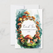 Einfache Woodland Mushroom Kinderdusche Dankeskarte (Vorderseite)