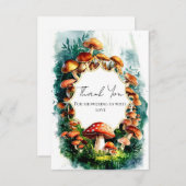 Einfache Woodland Mushroom Kinderdusche Dankeskarte (Vorne/Hinten)