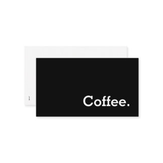 Einfache Word Dark Loyalty Coffee Punch Card Treuekarte
