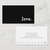 Einfache Word Dark Loyalty Java Punch Card Treuekarte (Vorne/Hinten)