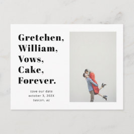 Einfache Word-Liste Save the Date Foto Postkarte