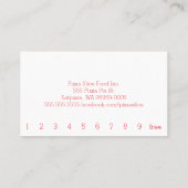 Einfache Word Slice Loyalty Punch-Card Treuekarte (Rückseite)