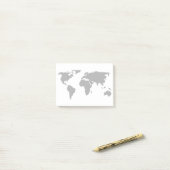 Einfache World Map Design Post-it Klebezettel (Auf Schreibtisch)