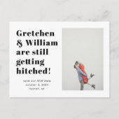 Einfache Wörter Save the Date Foto Postkarte (Vorderseite)