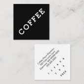 Einfache Wortmarkenspitze für die Kaffeekarte Treuekarte (Vorne/Hinten)