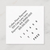 Einfache Wortmarkenspitze für die Kaffeekarte Treuekarte (Rückseite)