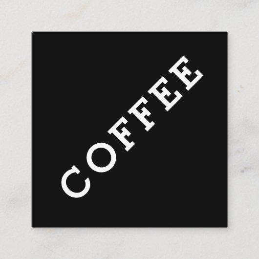 Einfache Wortmarkenspitze für die Kaffeekarte Treuekarte (Vorderseite)