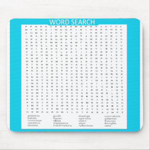 Einfache Wortsuche an der Aqua Color Border Mousepad