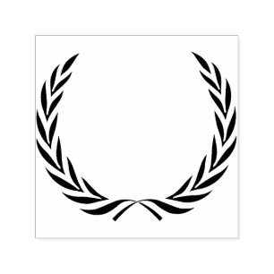 Einfache Wreath-Silhouette Permastempel