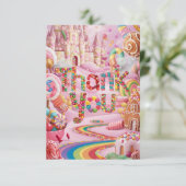 Einfache Wünsche Candyland Dankeschön Karte (Stehend Vorderseite)
