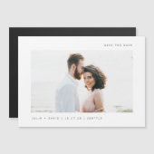 Einfache Wünsche | Foto Hochzeit Datum speichern Magneteinladung (Vorne/Hinten)