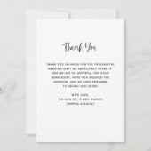 Einfache Wünsche| Hochzeit Dankeskarte (Rückseite)