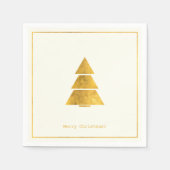 Einfache Wünsche ・ Minimalistischer Weihnachtsbaum Serviette (Vorderseite)