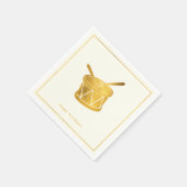 Einfache Wünsche - Minimalistisches Gold Drum Chri Serviette (Ecke)