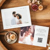 Einfache Wünsche | QR-Code für zwei Fotos Save The Date