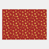 Einfache Wünsche - Weihnachtselemente Geschenkpapier Set (Vorderseite)