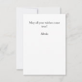 Einfache Wünsche Wolf Digital Geburtstag Karte (Rückseite)