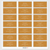 einfache Wüste | Burnt Orange Address Labels (Blatt)