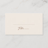 einfache Wüste | Burnt Orange Flat Wedding Platzkarte (Vorderseite)