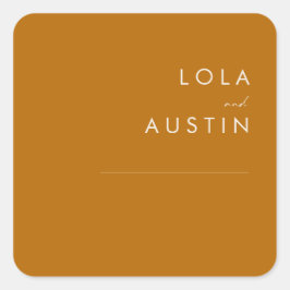 einfache Wüste | Burnt Orange Umschlag Aufkleber