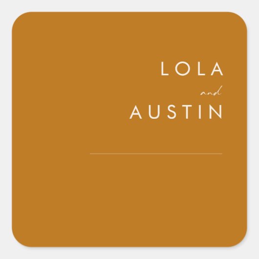 einfache Wüste | Burnt Orange Umschlag Aufkleber (Vorderseite)