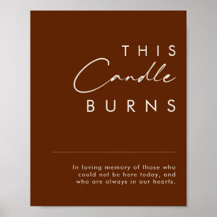 einfache Wüste Dunkle Zimon Diese Kerze Burns Poster