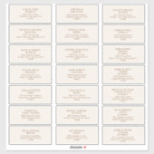 einfache Wüste | Natural White Address Labels (Blatt)