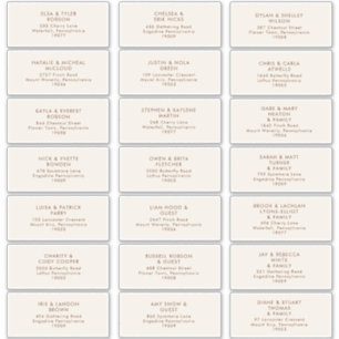 einfache Wüste Natural White Address Labels