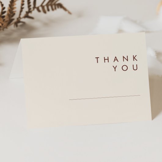 einfache Wüste | Natural White Dankeschön Karte