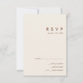 einfache Wüste | Natural White RSVP Card (Vorderseite)