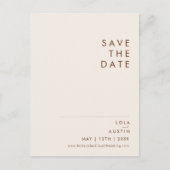 einfache Wüste | Natural White Save the Date Invit Einladungspostkarte (Vorderseite)