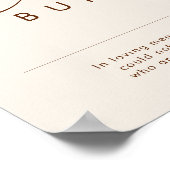 einfache Wüste | Natural White This Candle Burns Poster (Ecke)