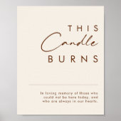 einfache Wüste | Natural White This Candle Burns Poster (Vorne)