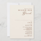 einfache Wüste | Natural White Wedding Brunch Einladung (Vorderseite)