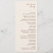 einfache Wüste | Natural White Wedding Program Programm (Rückseite)