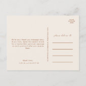 einfache Wüste | Natural White Wedding Vielen Dank Postkarte (Rückseite)
