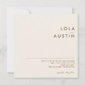 einfache Wüste | Natürliche Einladung auf dem Weiß (Vorderseite)