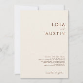 einfache Wüste | Natürliche Einladung zur weißen H (Vorderseite)