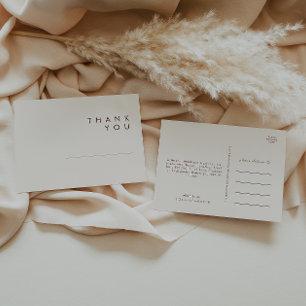 Einfache Wüste Natürliche Hochzeit Danke Postkar Postkarte