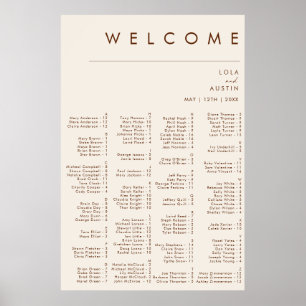 einfache Wüste Natürliche weiße alphabetische Si Poster