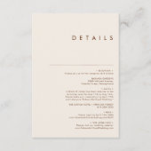 einfache Wüste | Natürliche weiße Details Begleitkarte (Vorderseite)